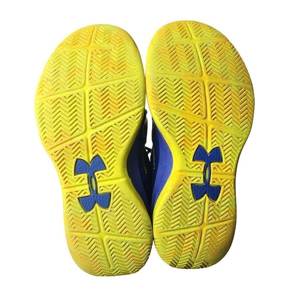 Under Armour Youth Boys Basketball Shoes Black/Blue Size 1 - Picture 8 of 9